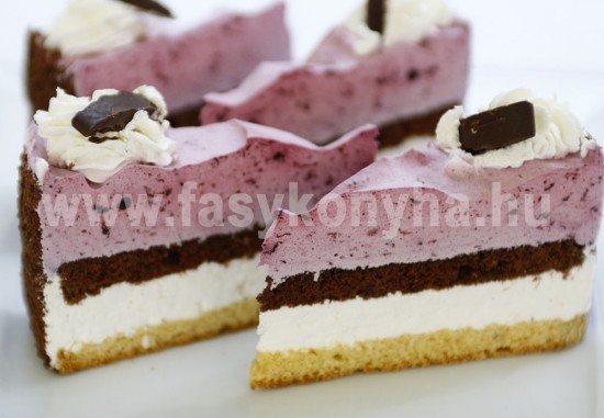 desszert Áfonyás túrós torta 
