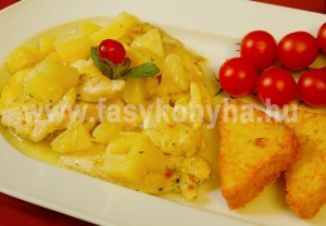 foetel Ananászos csirkemellfilé rösztivel 