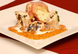 foetel Bakonyi harcsatekercs formába sült túrós csuszával