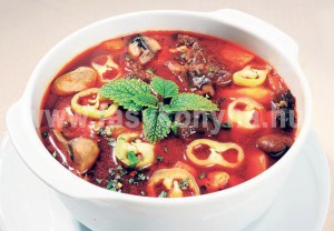 leves Citromfüves marhagulyás erdei gombával