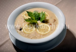 leves Citromos erdei gombás rizsleves 