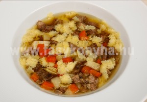 leves Marhahúsleves eperlevéllel