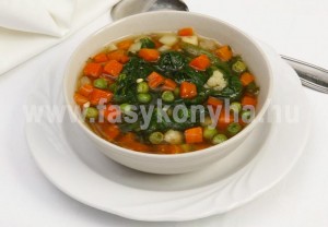 leves Zöldséges spenótleves